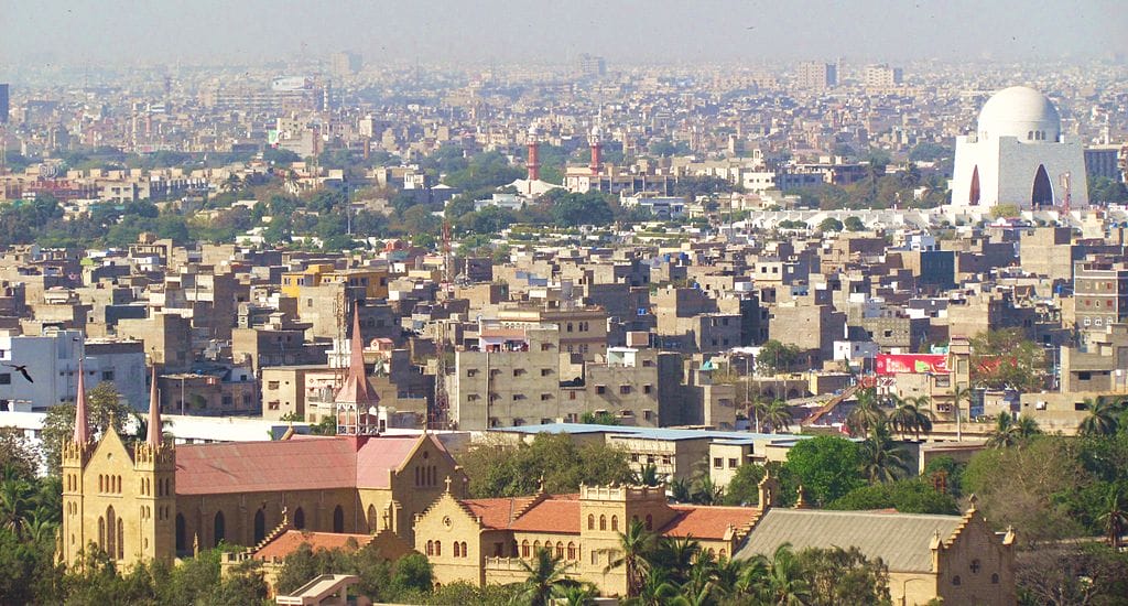 Karachi from above. This picture was taken from the rooftop of Karachi's tallest hotel building 