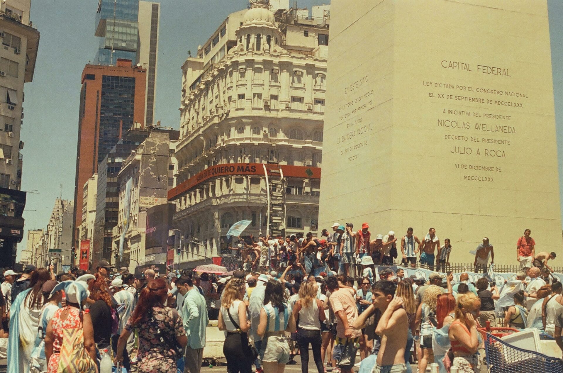Crowd on City Street Between Buildings. Buenos Aires, CABA, Argentina. Photo by Renan Braz via Pexels.