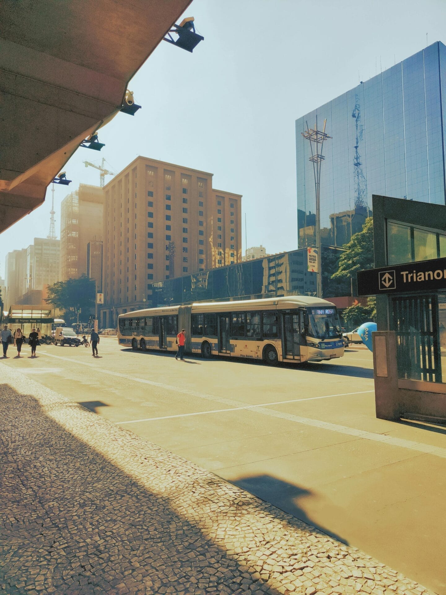 A Bus in a City. São Paulo, Brazil