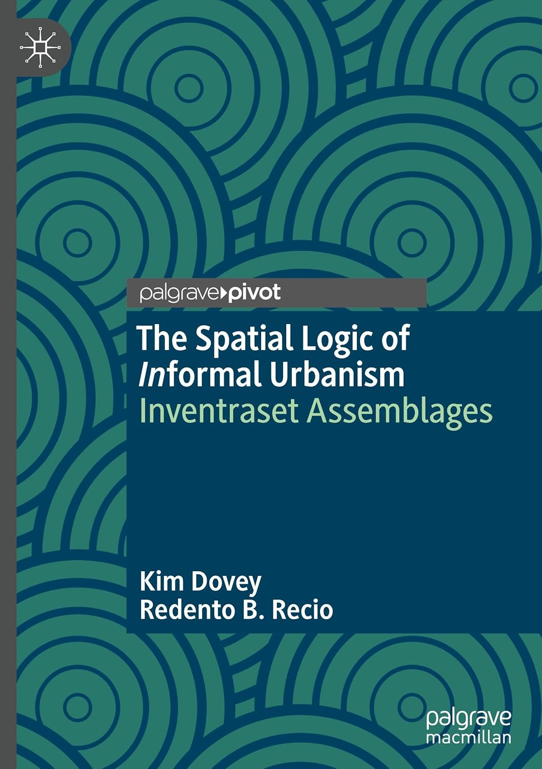 The Spatial Logic of Informal Urbanism book cover. Design has green and blue overlapping circles